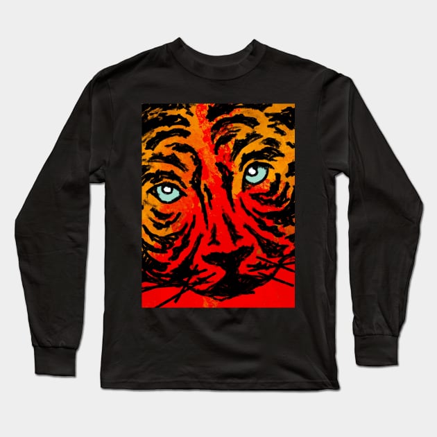 Baby Tiger Long Sleeve T-Shirt by ArtbyCorey